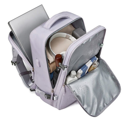 Sac à Dos Femme pour Voyager en Avion en Cabine Gris – vue 4 – Yokabag
