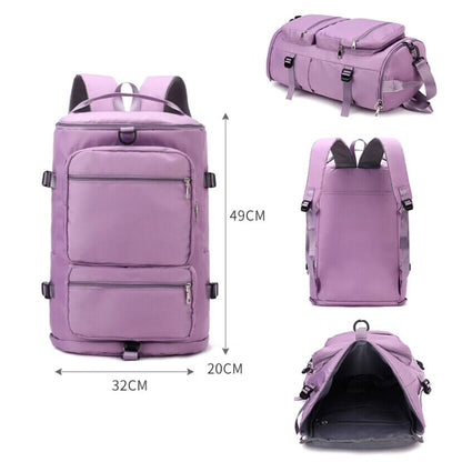 Sac à Dos Femme de Voyage pour Avion en Cabine - Style Sport Noir – vue 3 – Yokabag