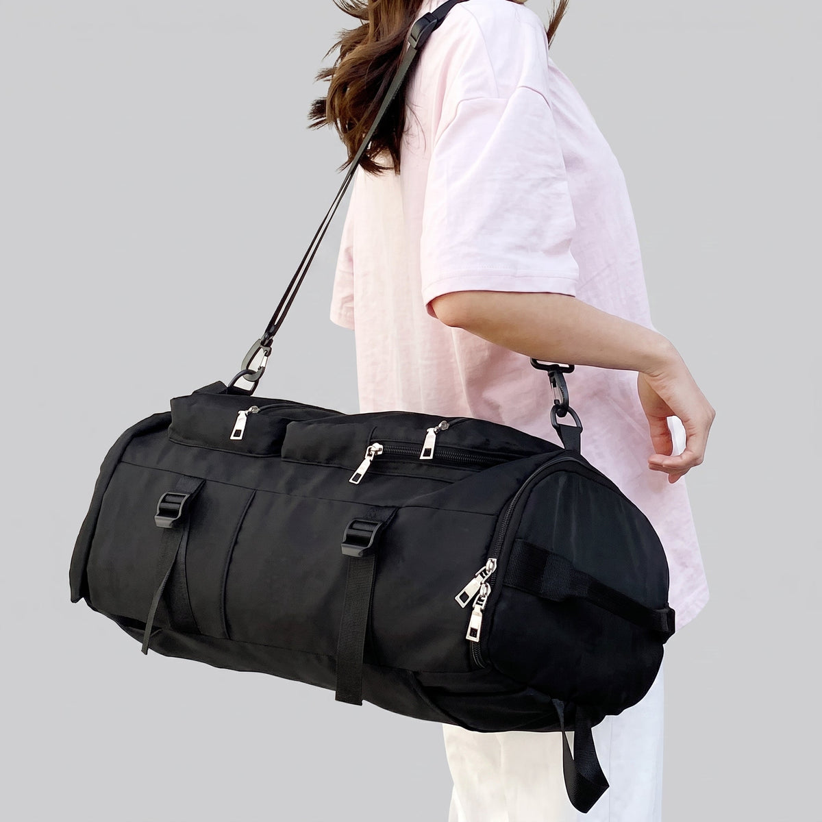 Sac à Dos Femme de Voyage pour Avion en Cabine - Style Sport Gris – vue 6 – Yokabag