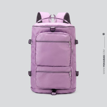 Sac à Dos Femme de Voyage pour Avion en Cabine - Style Sport Rose – vue 2 – Yokabag