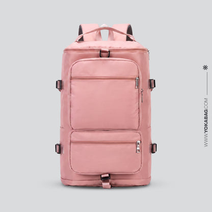 Sac à Dos Femme de Voyage pour Avion en Cabine - Style Sport Bleu Marine – vue 4 – Yokabag