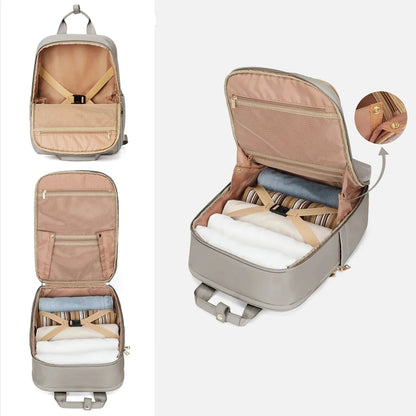 Sac à Dos Femme Voyage en Cabine Rose – vue 4 – Yokabag