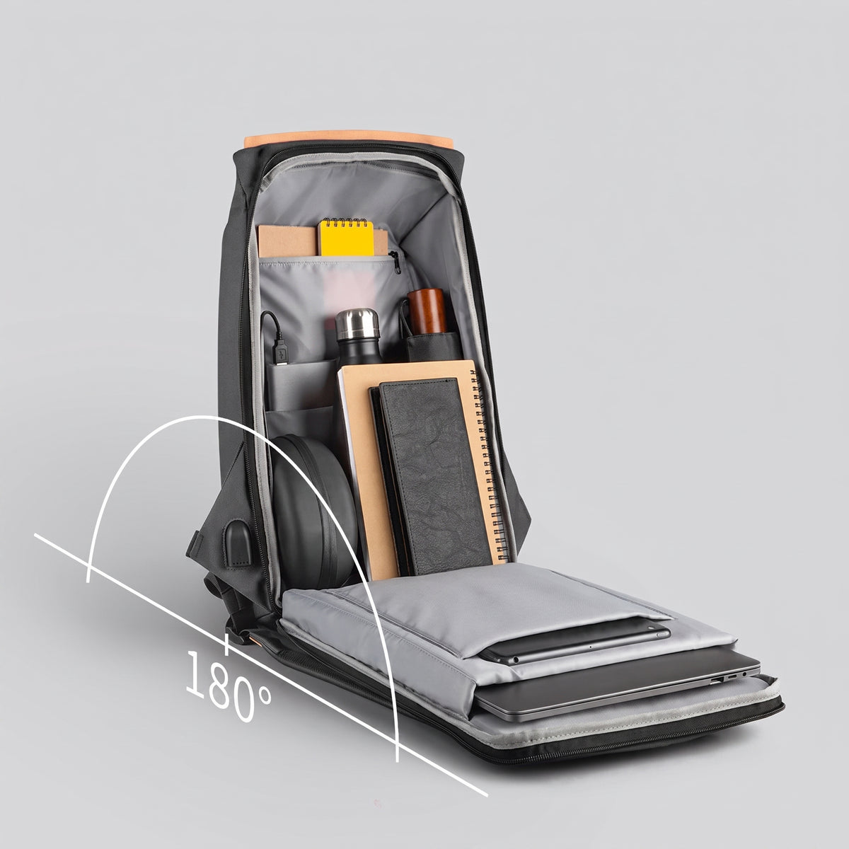 Sac à Dos Voyage Fermeture Secrète Sécurisé – vue 4 – Yokabag