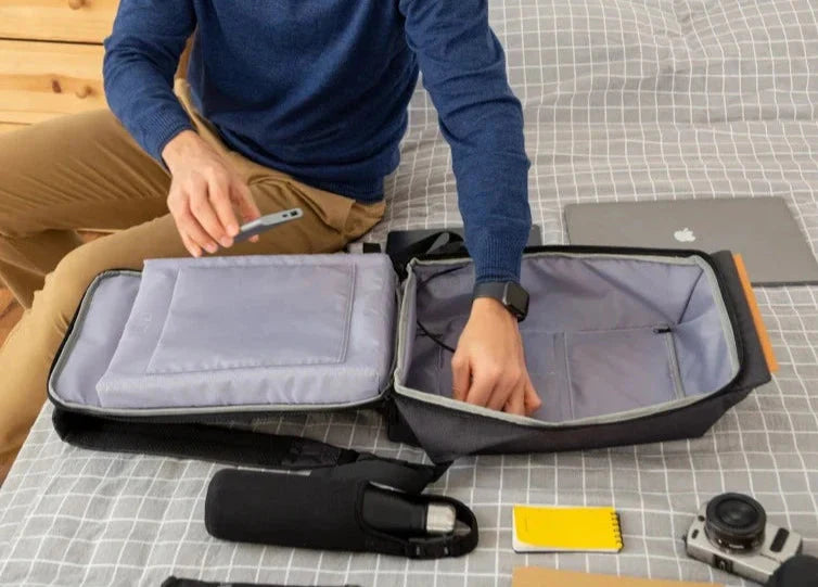 Sac à Dos Voyage Fermeture Secrète Sécurisé Bleu Ciel – vue 3 – Yokabag
