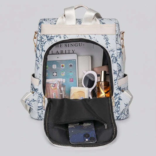 Sac à Dos Femme avec Fermeture au Dos Blanc – vue 2 – Yokabag