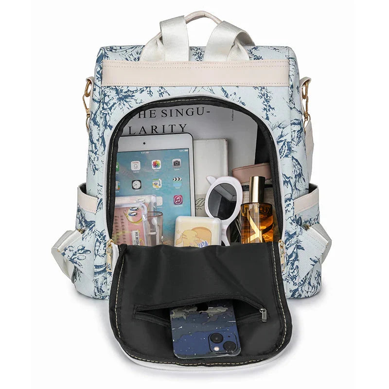 Sac à Dos Femme avec Fermeture au Dos Blanc – vue 2 – Yokabag