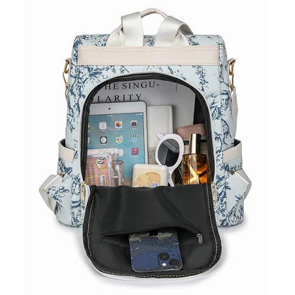 Sac à Dos Femme avec Fermeture au Dos Blanc – vue 2 – Yokabag