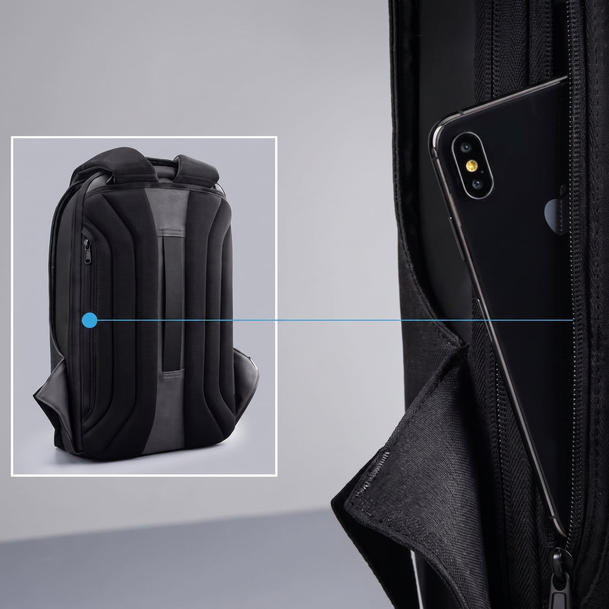 Sac à Dos Voyage Fermeture Dorsale Sécurisé – vue 12 – Yokabag