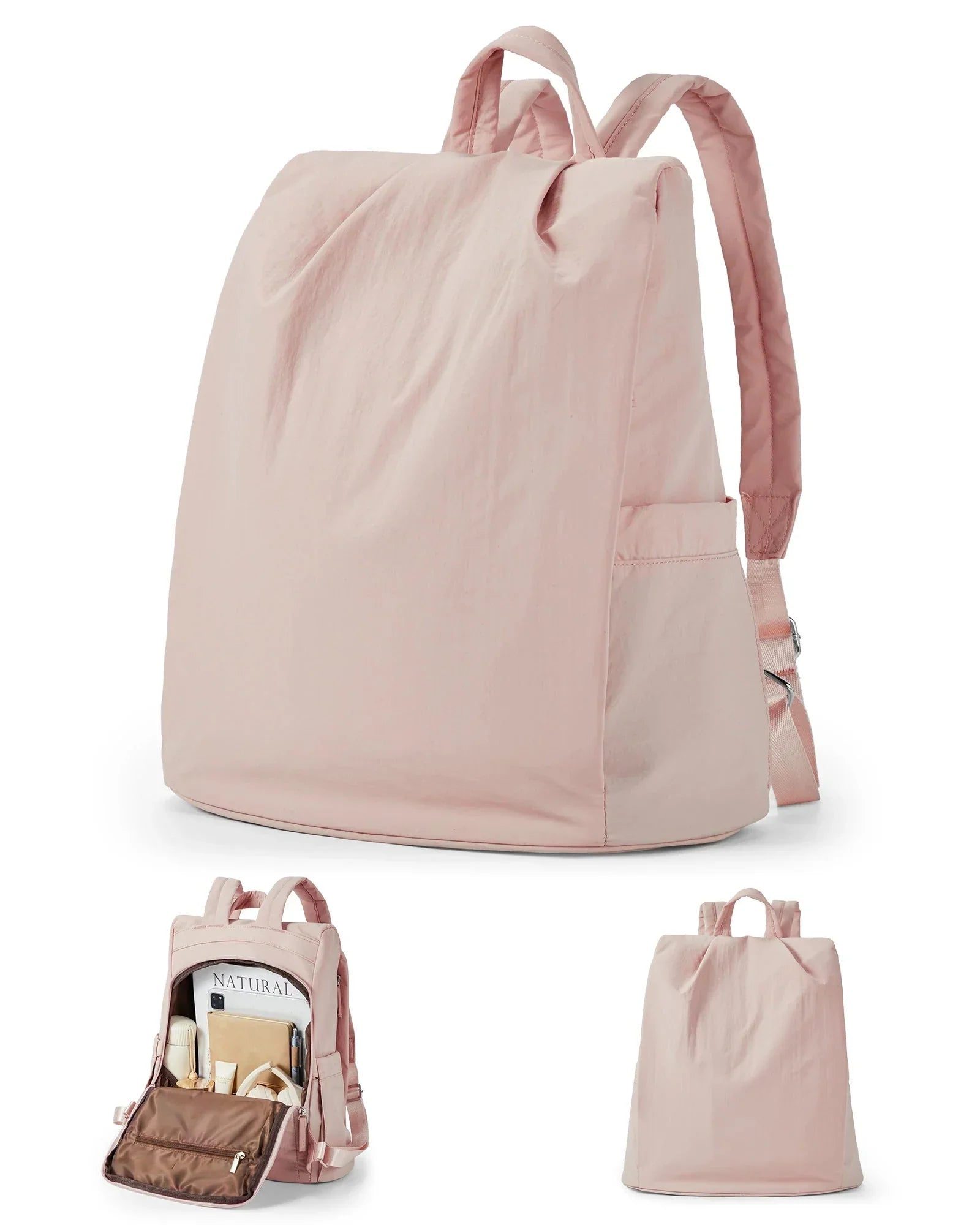 Sac à Dos Femme à Fermeture Dorsale Rose – vue 4 – Yokabag