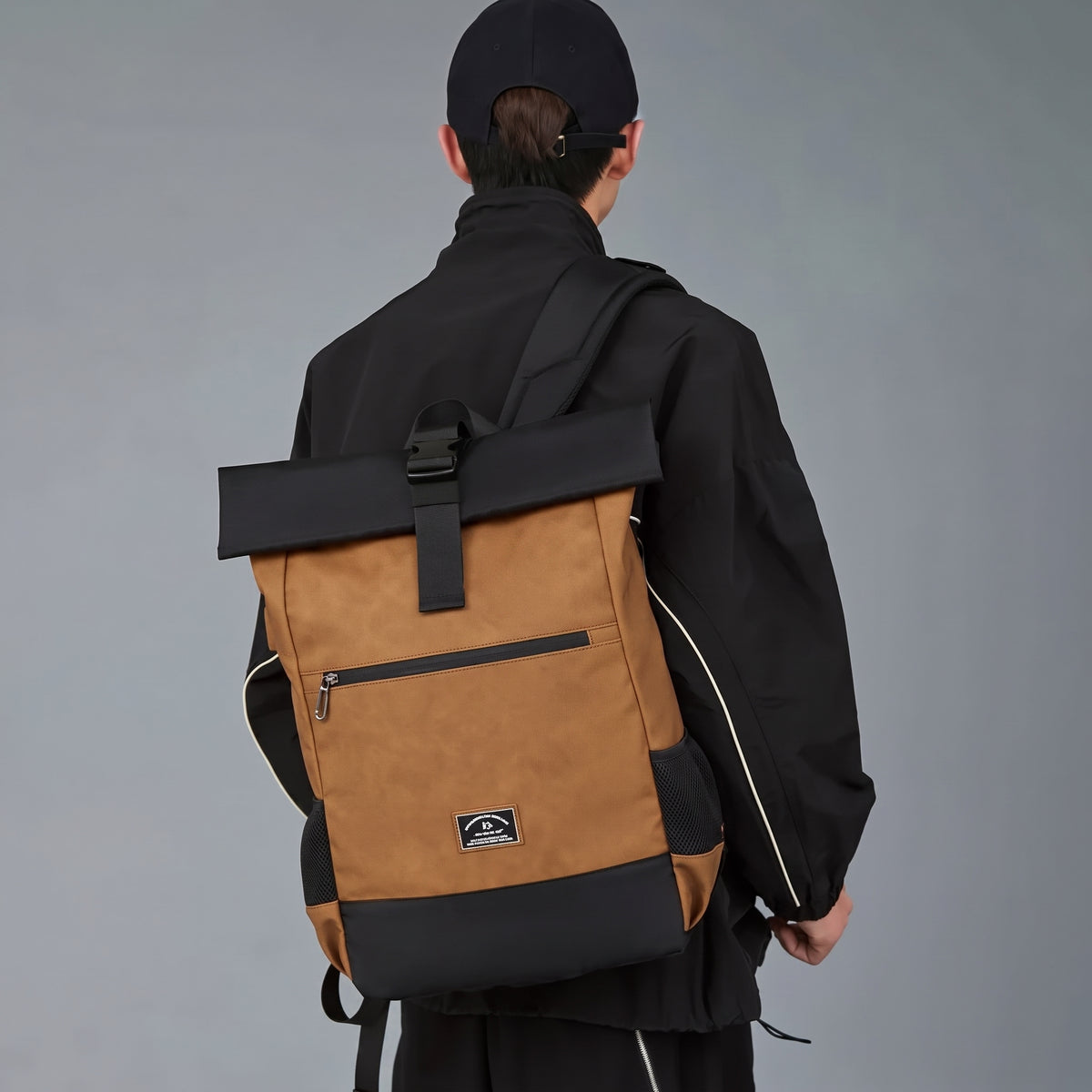 Sac à Dos Roll Top Explorer Gris – vue 2 – Yokabag