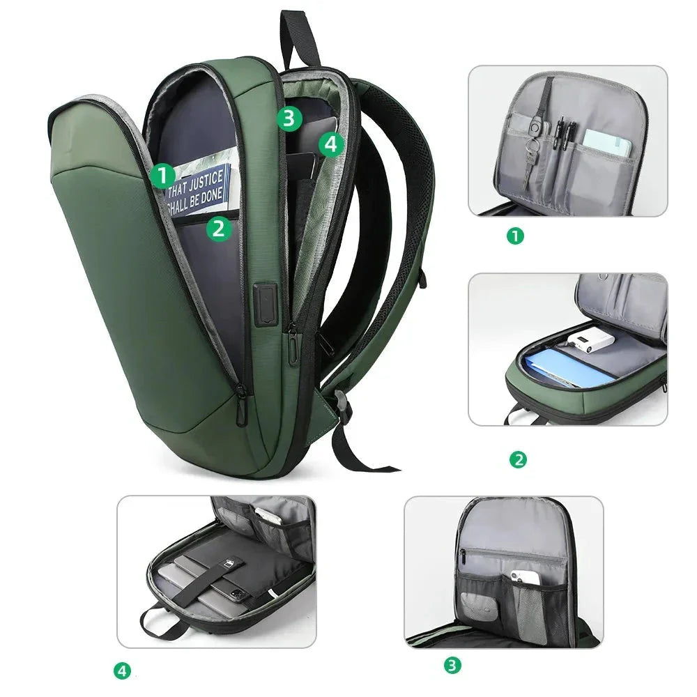 Sac à Dos Homme Travail - Voyage Smart Noir – vue 3 – Yokabag