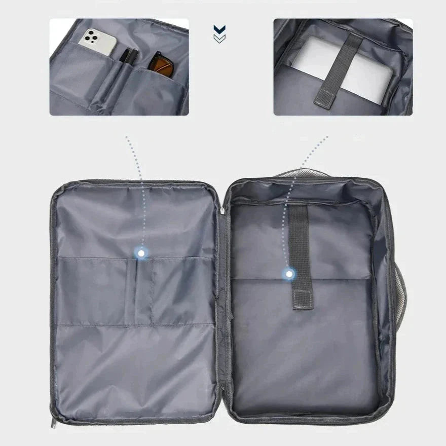 Sac à Dos Homme Voyage Travail Ordinateur 15.6 Pouces Bleu Marine – vue 3 – Yokabag