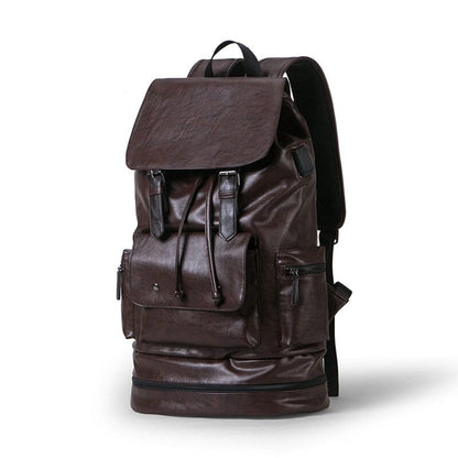 Sac à Dos Vintage Homme - Compartiment Chaussures & USB Noir – vue 2 – Yokabag