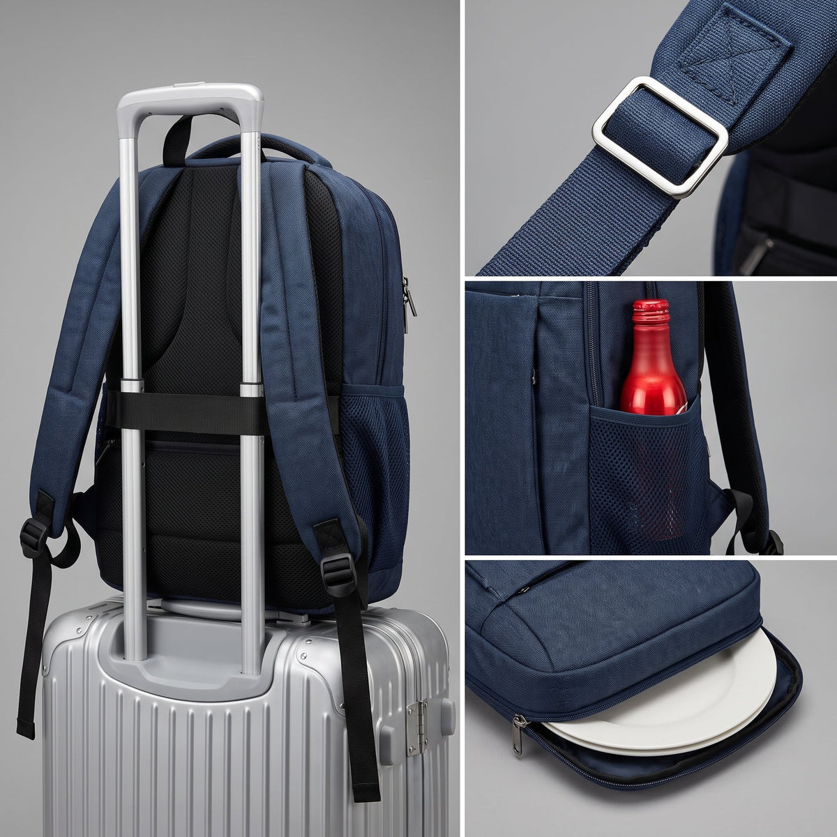 Sac à Dos Isotherme pour Repas en Voyage Gris – vue 3 – Yokabag