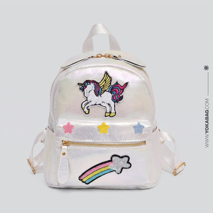 Sac à Dos Licorne pour Ado - Éclat des Voyages Blanc – vue 2 – Yokabag