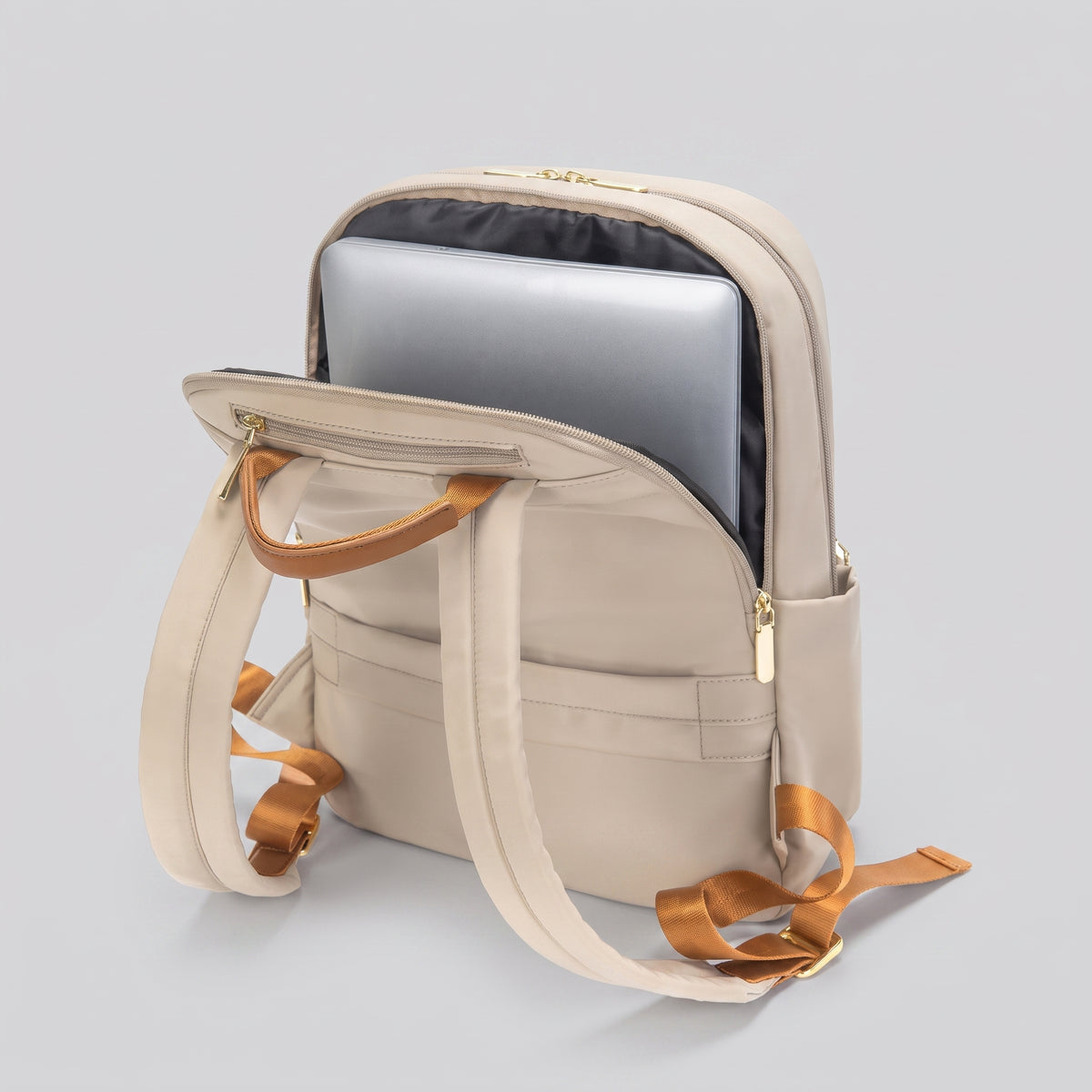 Sac à Dos Voyage Femme pour Ordinateur 14 Pouces Gris – vue 2 – Yokabag