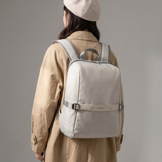 Sac à Dos Voyage pour Ordinateur 15 Pouces Femme Blanc – vue 2 – Yokabag