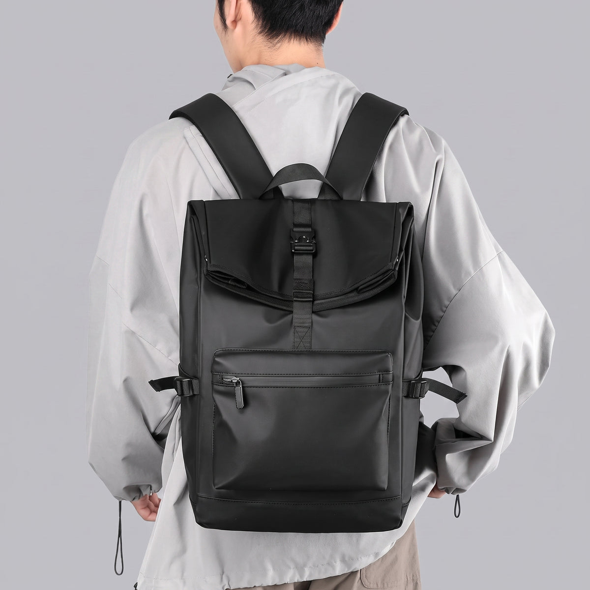Sac à Dos Voyage pour Ordinateur 17 Pouces Homme Imperméable Bleu Marine – vue 2 – Yokabag