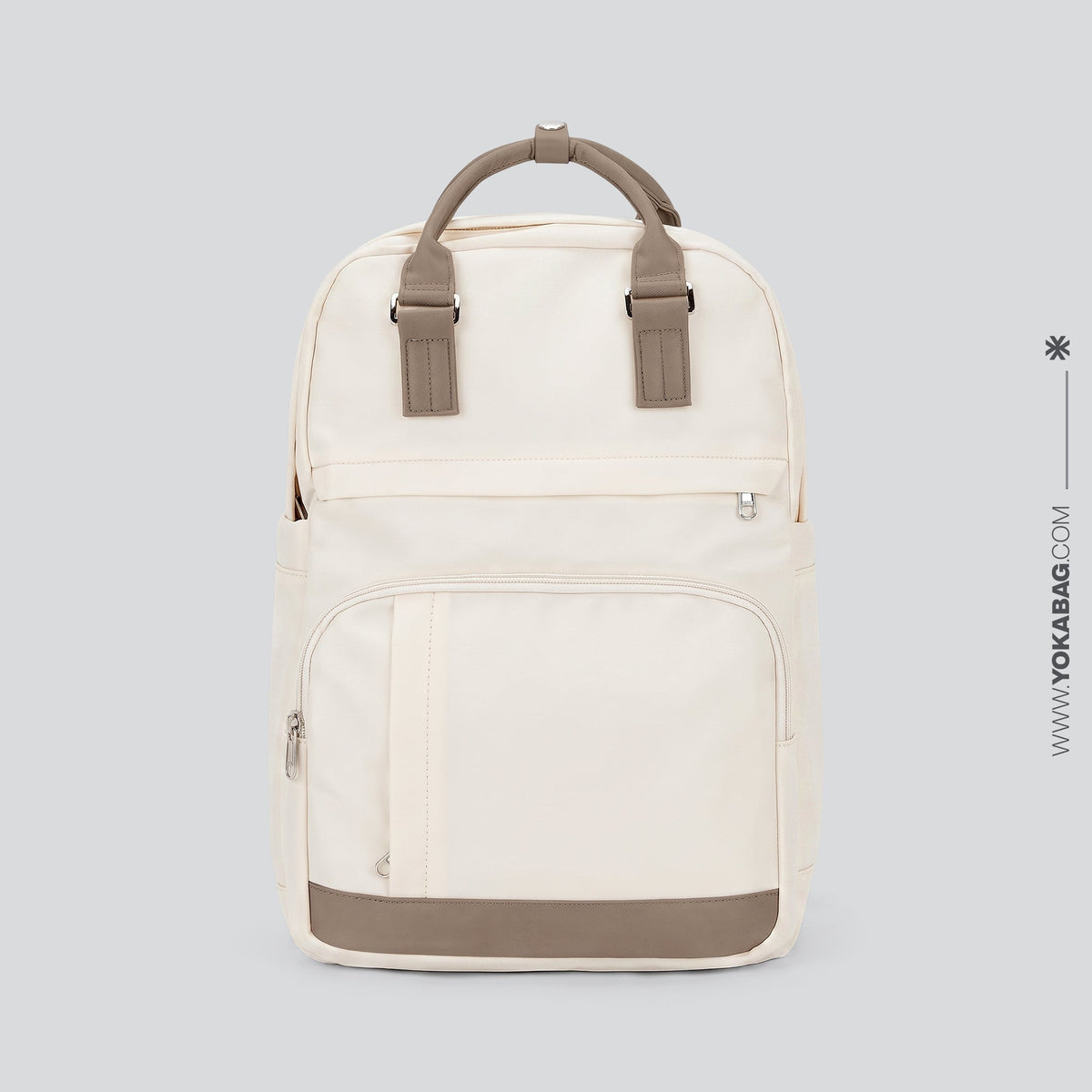 Sac à Dos Ordinateur Femme pour Voyager (15.6 Pouces) Gris – vue 2 – Yokabag
