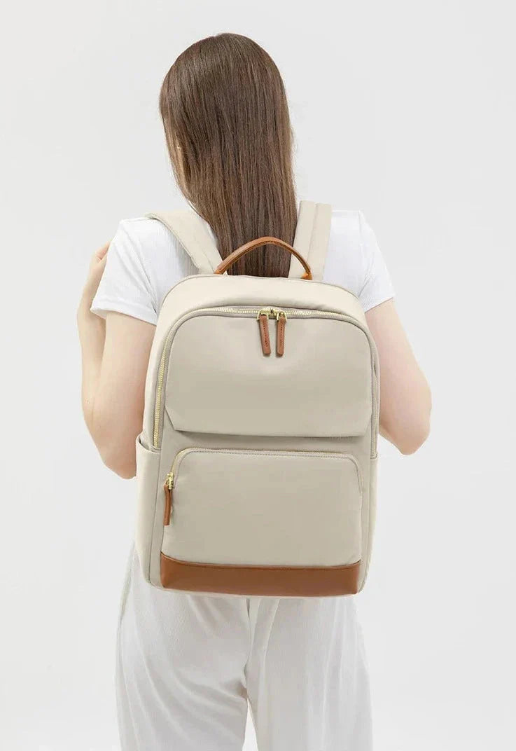 Sac à Dos Ordinateur Femme - Pour Voyager (15.6 Pouces) Gris – vue 3 – Yokabag