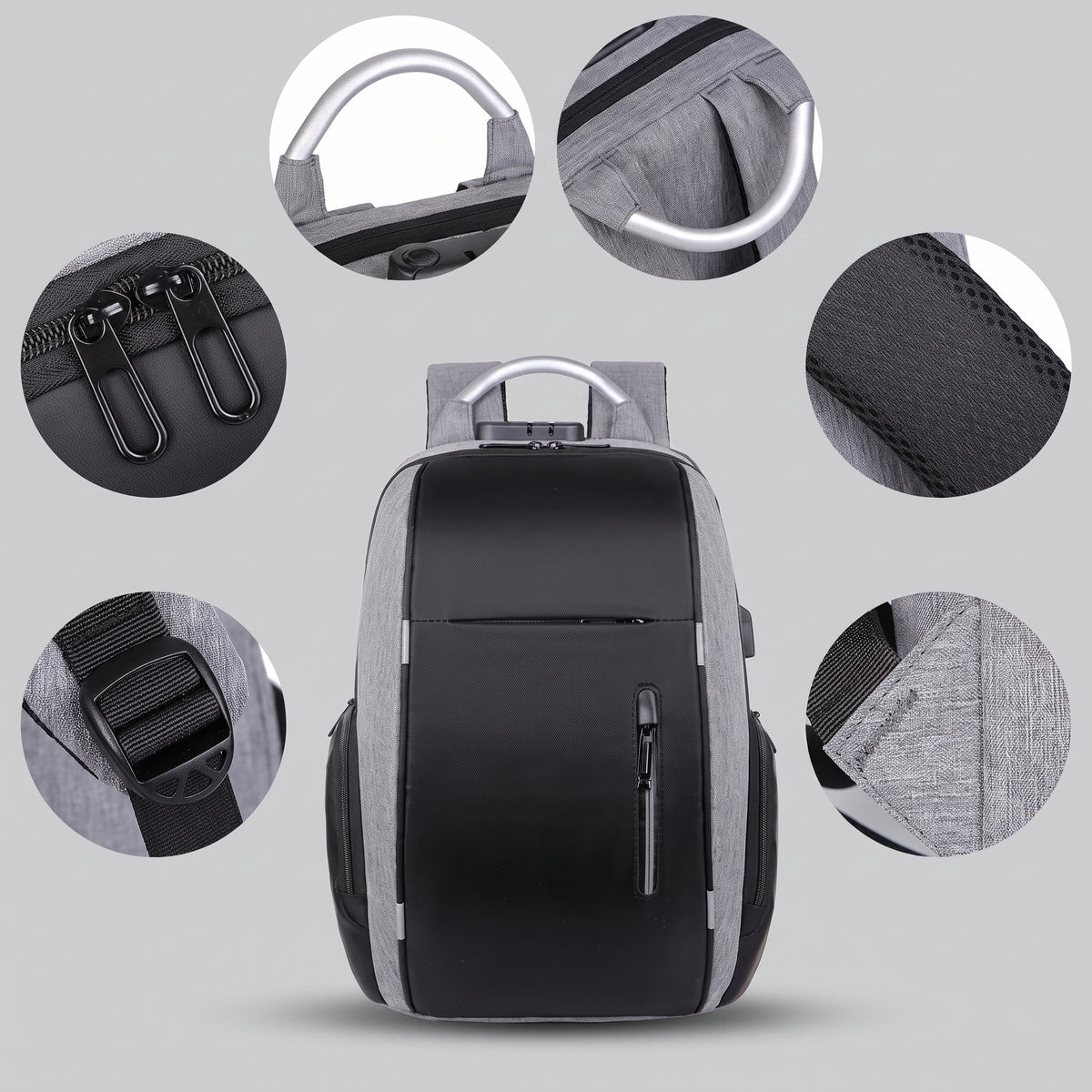 Sac à Dos Ordinateur Homme Sécurisé (15.6) voyages – vue 7 – Yokabag