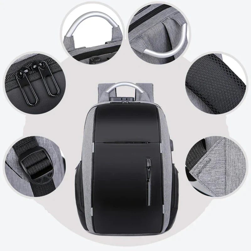 Sac à Dos Ordinateur Homme Sécurisé (15.6) voyages – vue 7 – Yokabag