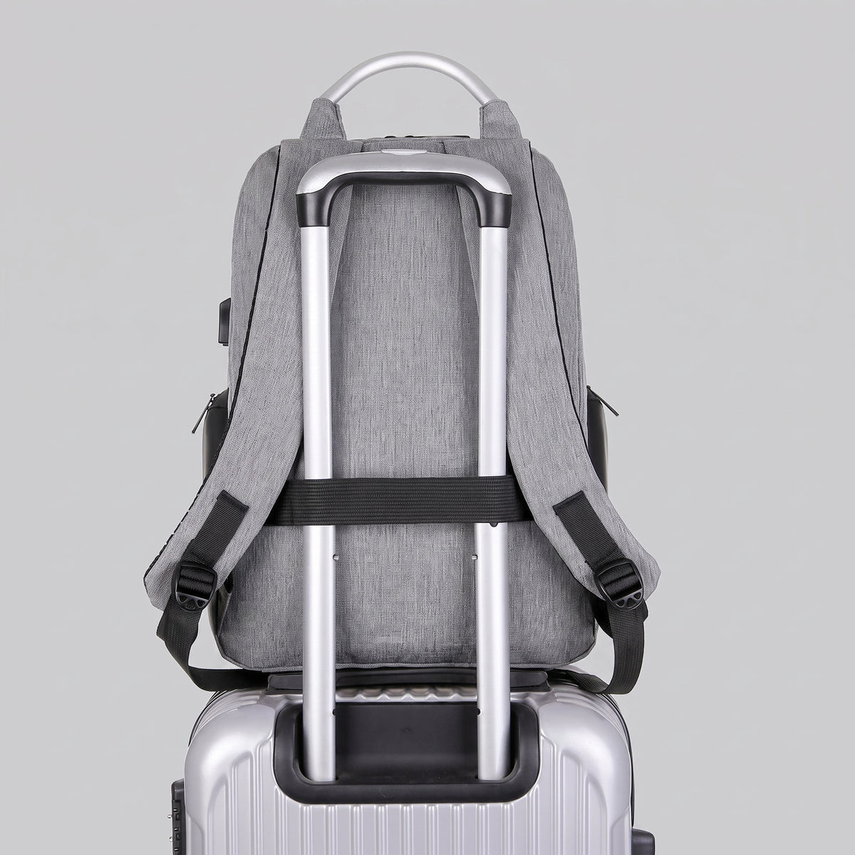 Sac à Dos Ordinateur Homme Sécurisé (15.6) voyages Bleu Marine – vue 3 – Yokabag