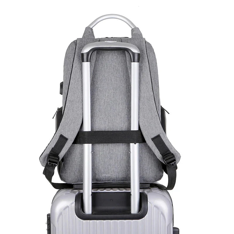 Sac à Dos Ordinateur Homme Sécurisé (15.6) voyages Bleu Marine – vue 3 – Yokabag