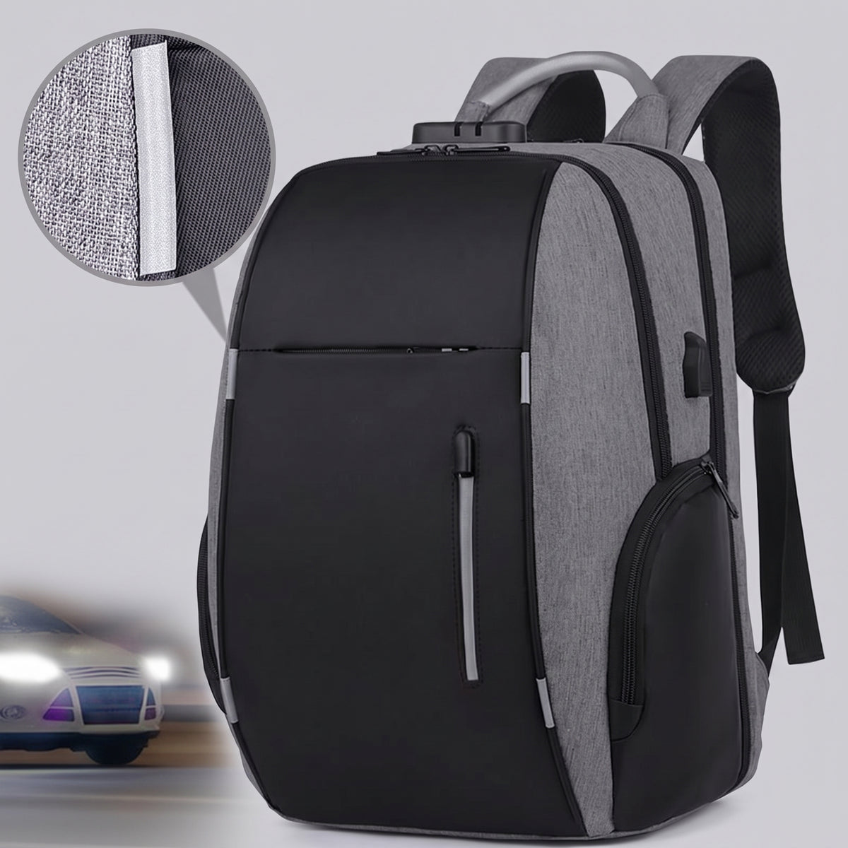 Sac à Dos Ordinateur Homme Sécurisé (15.6) voyages – vue 9 – Yokabag
