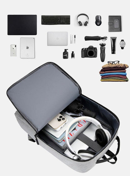 Sac à Dos pour Ordinateur Homme - Voyager Gris – vue 4 – Yokabag