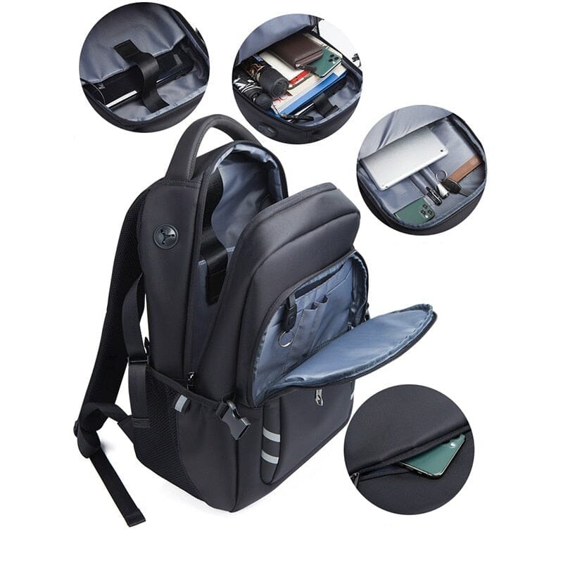 Sac à Dos Ordinateur Portable Homme Rouge – vue 3 – Yokabag