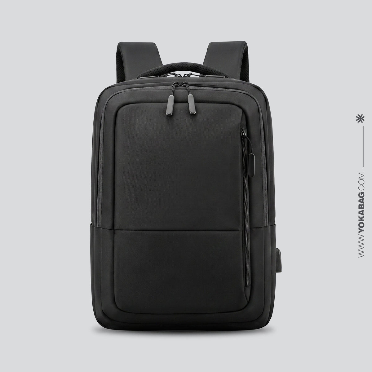 Sac à Dos pour Homme 15.6 Pouces - Édition Voyage Noir – vue 2 – Yokabag