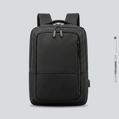 Sac à Dos pour Homme 15.6 Pouces - Édition Voyage Noir – vue 2 – Yokabag