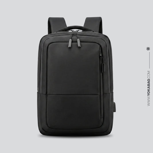 Sac à Dos pour Homme 15.6 Pouces - Édition Voyage Noir – vue 2 – Yokabag