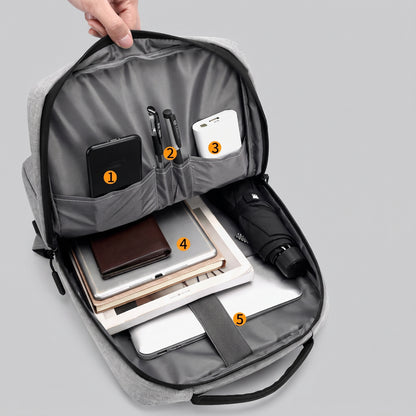 Sac à Dos PC Portable 15.6 Voyage Noir – vue 3 – Yokabag