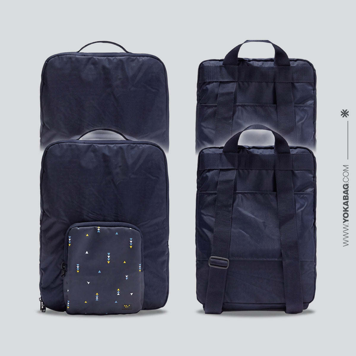 Sac à Dos Pliable Voyage Urbain Khaki – vue 3 – Yokabag
