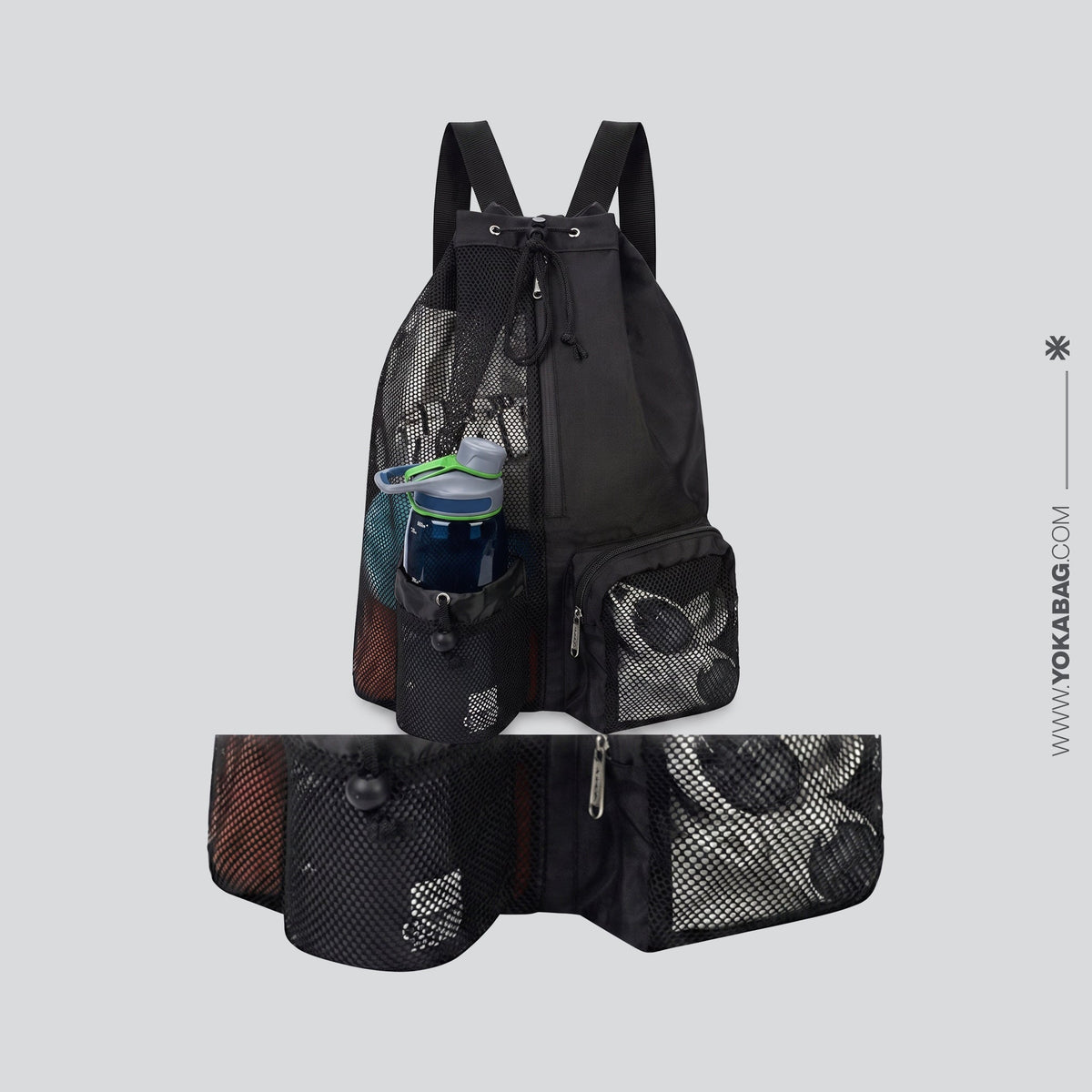 Sac à Dos Voyage Plage & Piscine Kaki – vue 3 – Yokabag