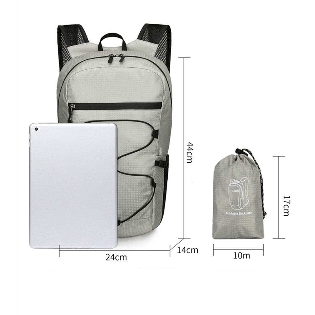 Sac à Dos Pliable et Imperméable 20L - Collection Voyage Anthracite – vue 4 – Yokabag
