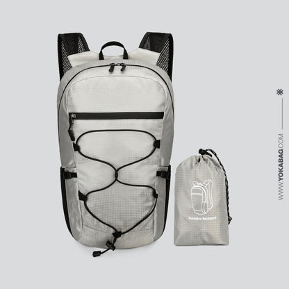 Sac à Dos Pliable et Imperméable 20L - Collection Voyage Noir – vue 2 – Yokabag