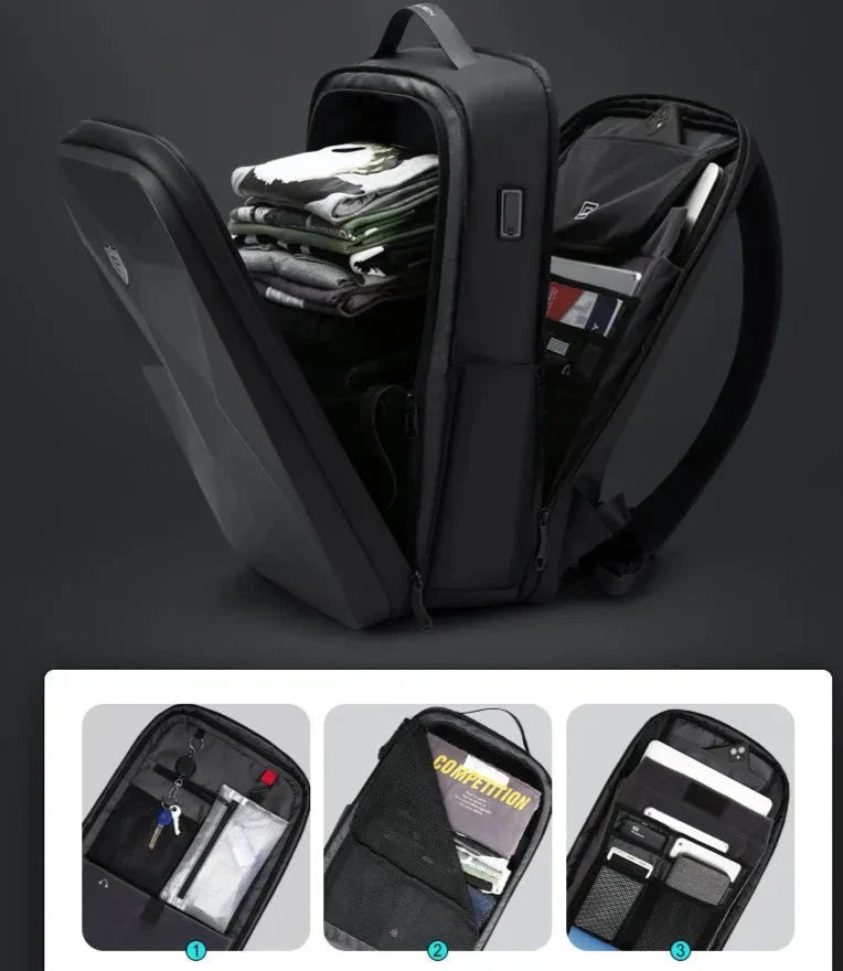 Sac à Dos Voyager Rigide - Sécurisé (USB) – vue 7 – Yokabag