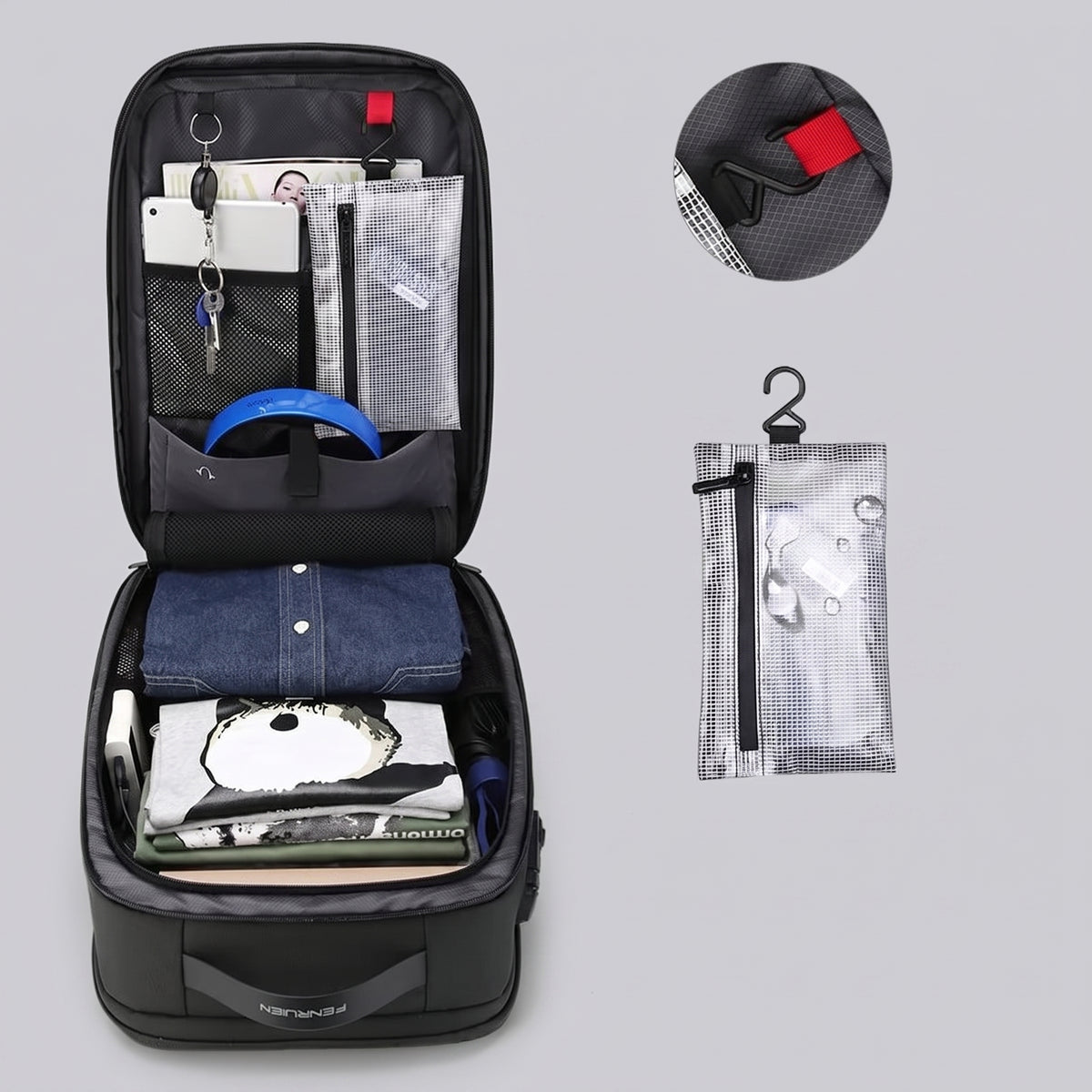 Sac à Dos Voyager Rigide - Sécurisé (USB) – vue 5 – Yokabag