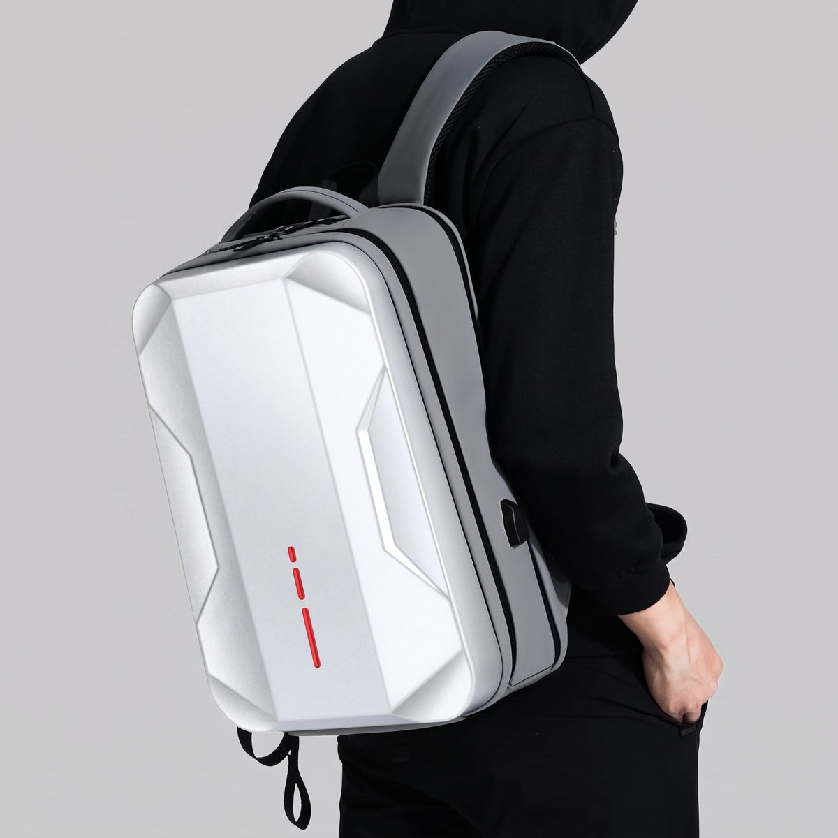 Sac à Dos Voyage Rigide - Ordinateur Portable (17.3 Pouces) Noir – vue 2 – Yokabag