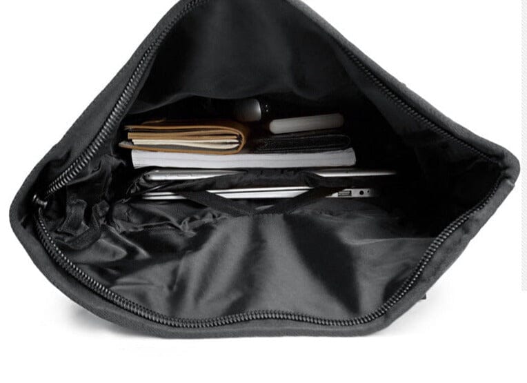Sac à Dos Roll Top Voyage USB Blue – vue 3 – Yokabag