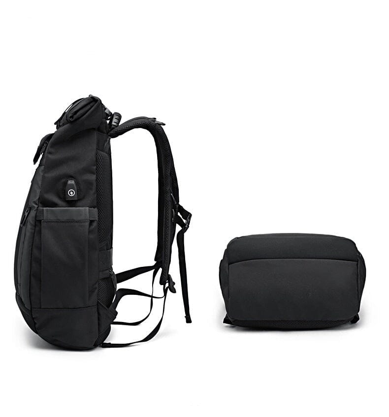 Sac à Dos Roll Top Voyage USB Grey – vue 2 – Yokabag