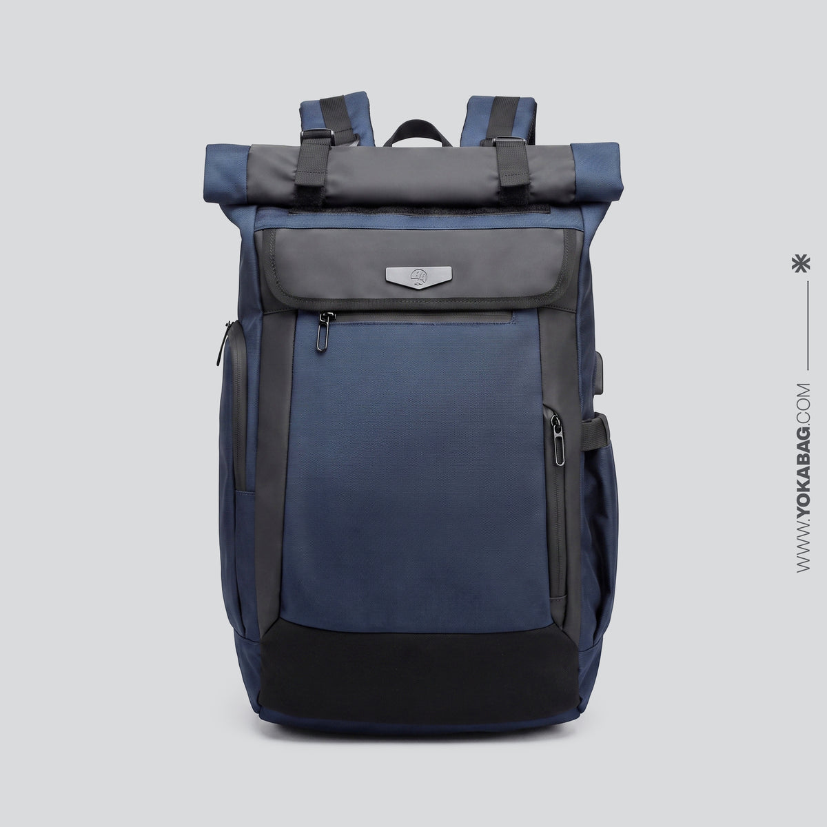 Sac à Dos Roll Top Voyage USB Red – vue 4 – Yokabag