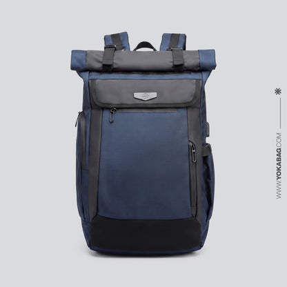 Sac à Dos Roll Top Voyage USB Red – vue 4 – Yokabag