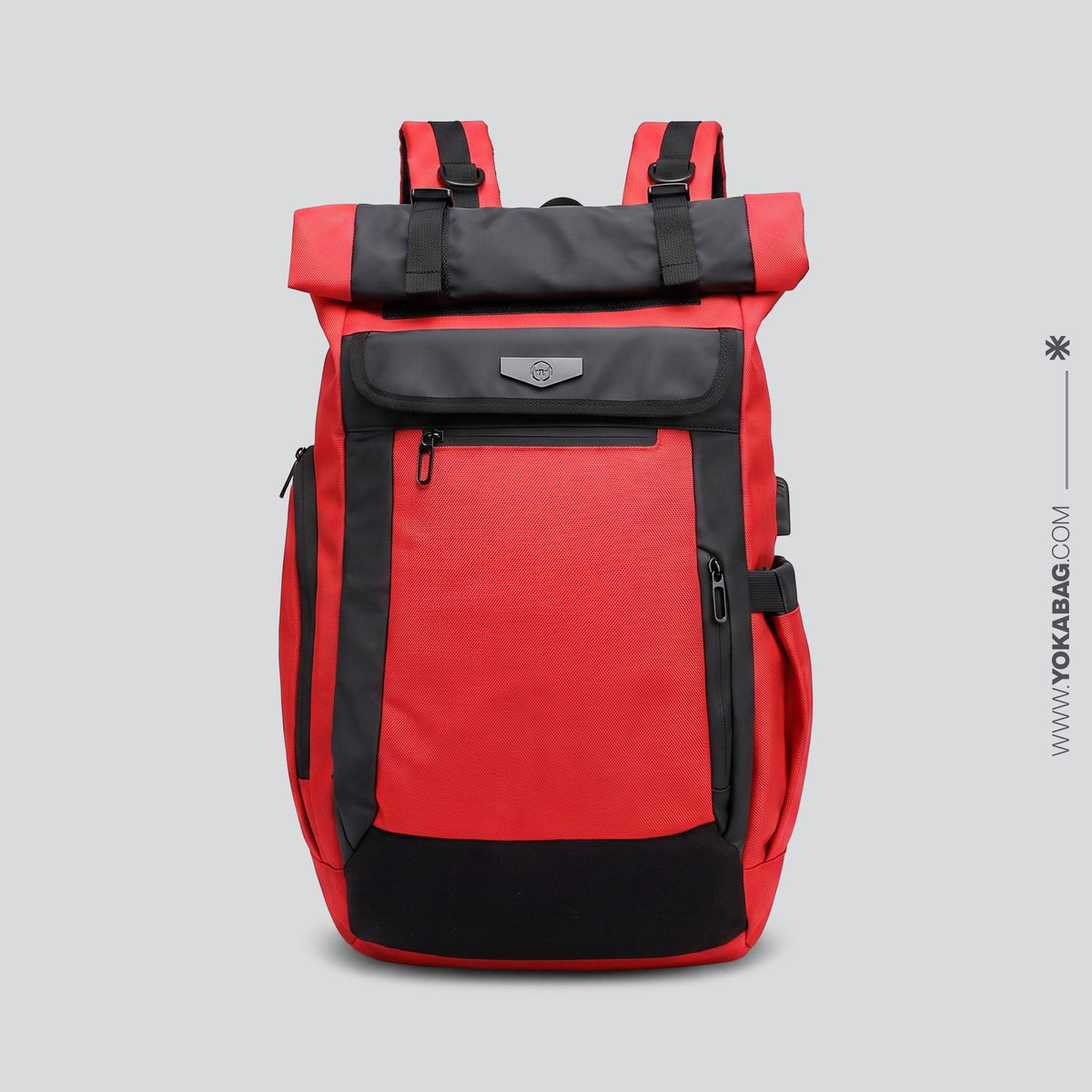 Sac à Dos Roll Top Voyage USB – vue 7 – Yokabag
