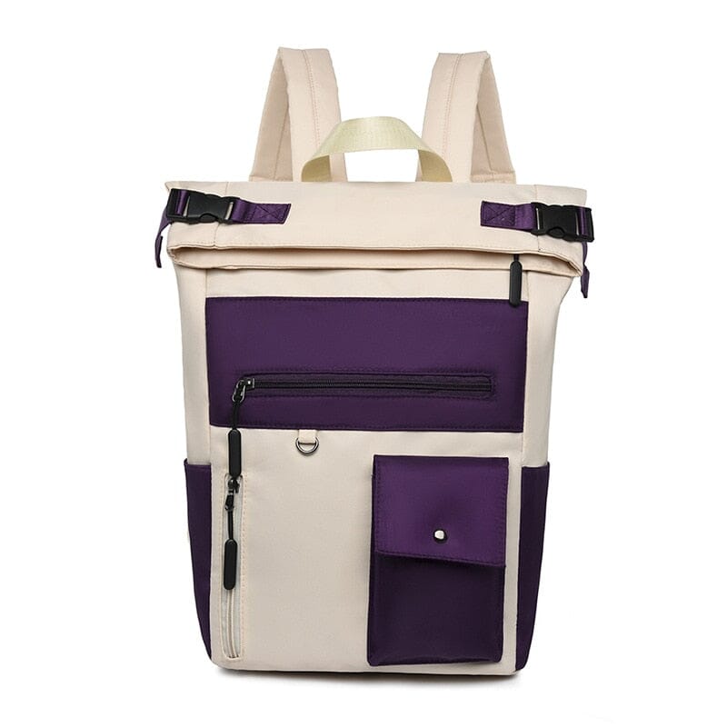 Sac à Dos Roll Top pour Voyageuses Violet – vue 4 – Yokabag