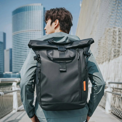 Sac à Dos Roll Top Voyage Imperméable Gris – vue 2 – Yokabag