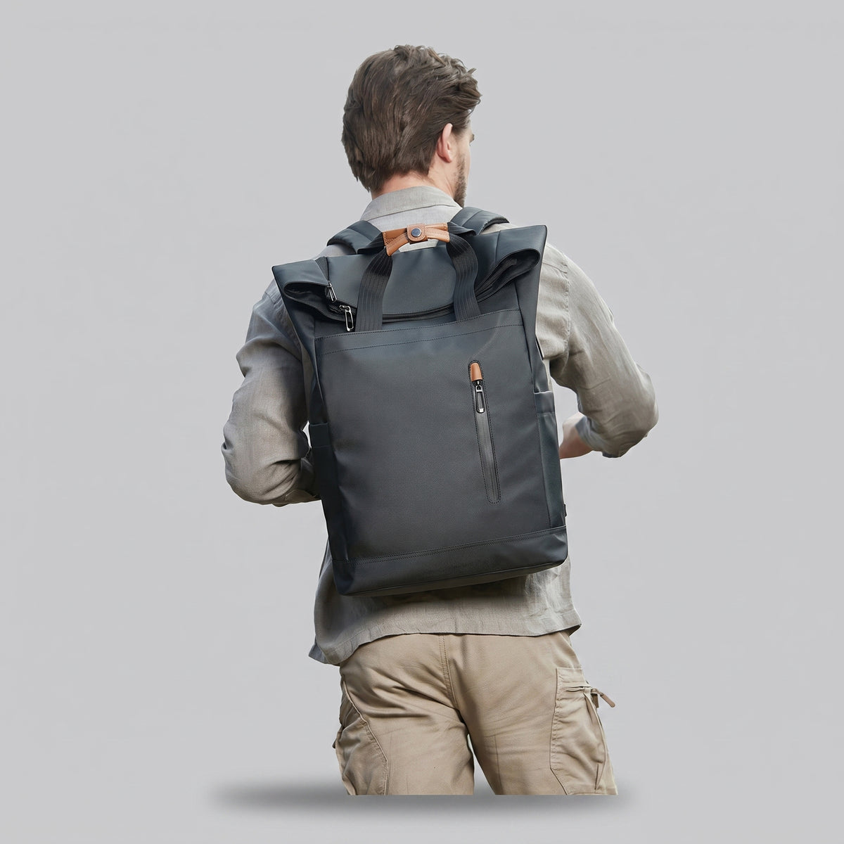 Sac à Dos Roll Top Imperméable USB Explorer – vue 3 – Yokabag
